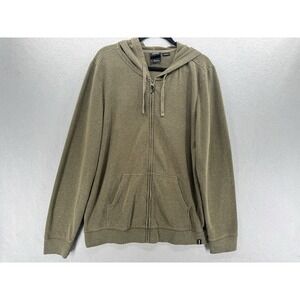 Prana‎ Cardiff Hemp Fleece Hoodie Sweatshirt Cozy Mens Size L Green Minimalist